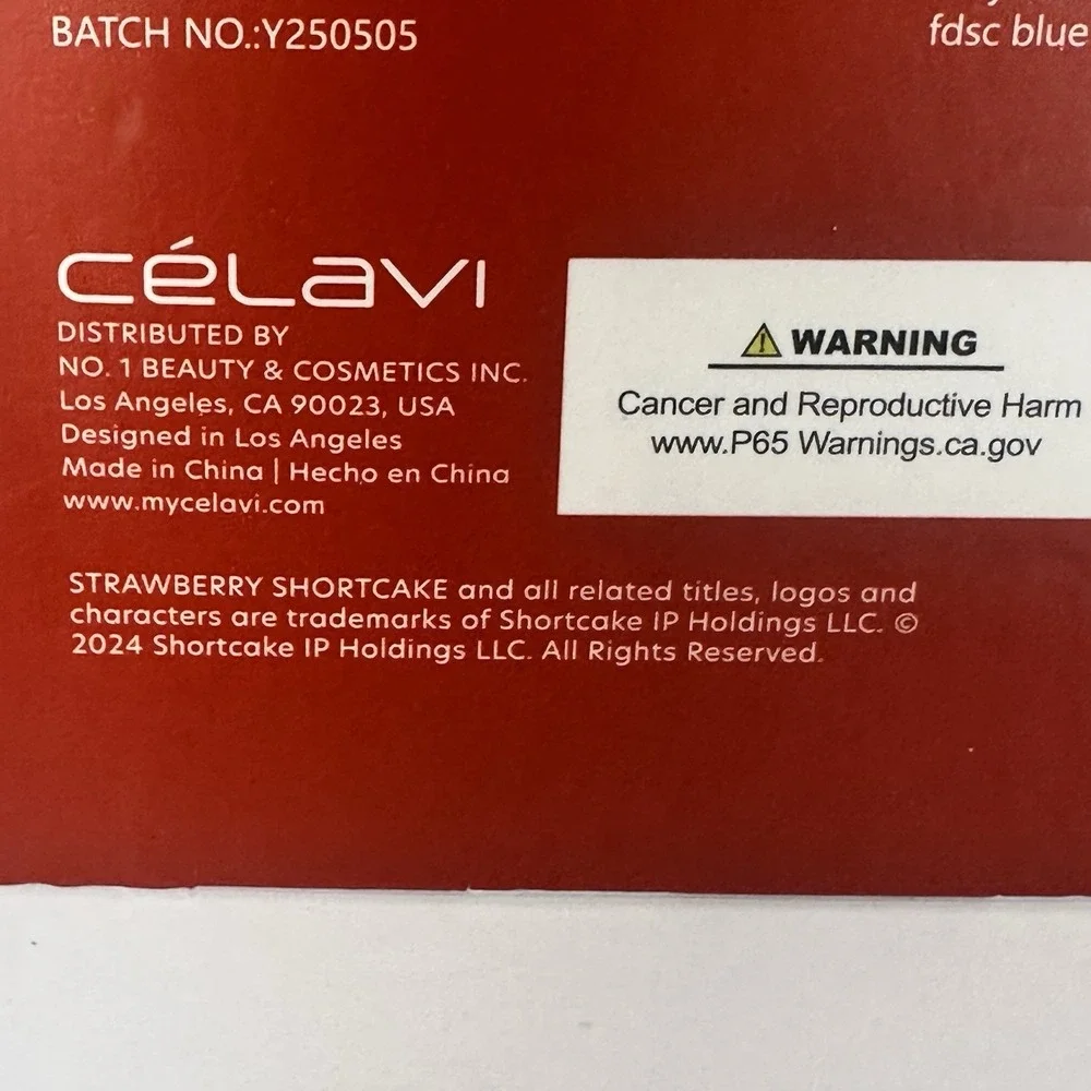Strawberry Shortcake Celavi Lip Oil Set 4pc Gloss Moisturizing New Sealed